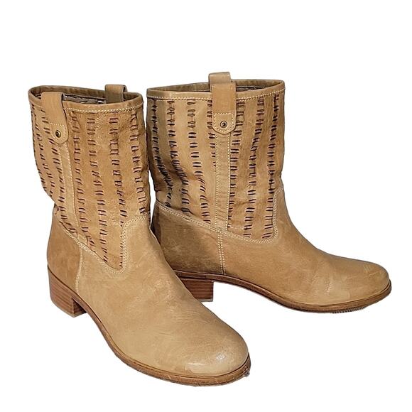 Delman Merci Leather Tan Boots Women's 7M - Picture 1 of 13